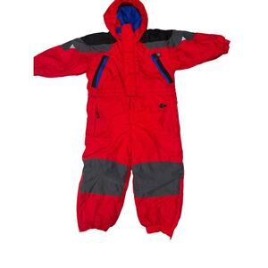 Rave Kids Red and Gray Snowsuit with Hood Size Small (4) Snow Skiing